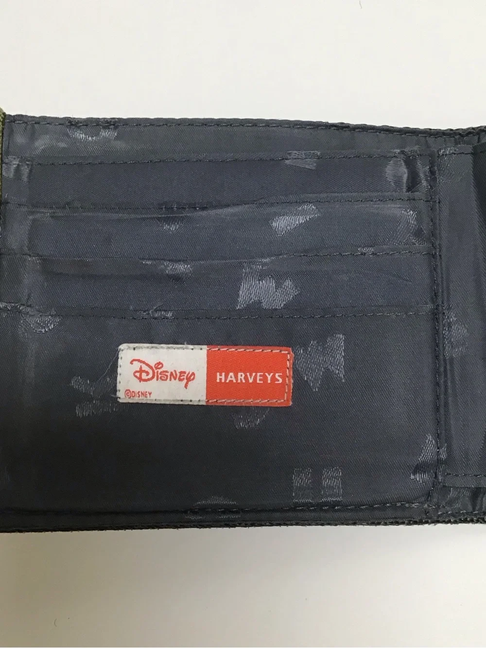 Disney Harveys Collab Forest Mickey Seatbelt Wallet Billfold Camouflage Vintage